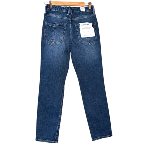 NWT GOOD AMERICAN Good Classic Jeans Indigo Dark Blue Size 6/28 BRAND NEW - Picture 10 of 13